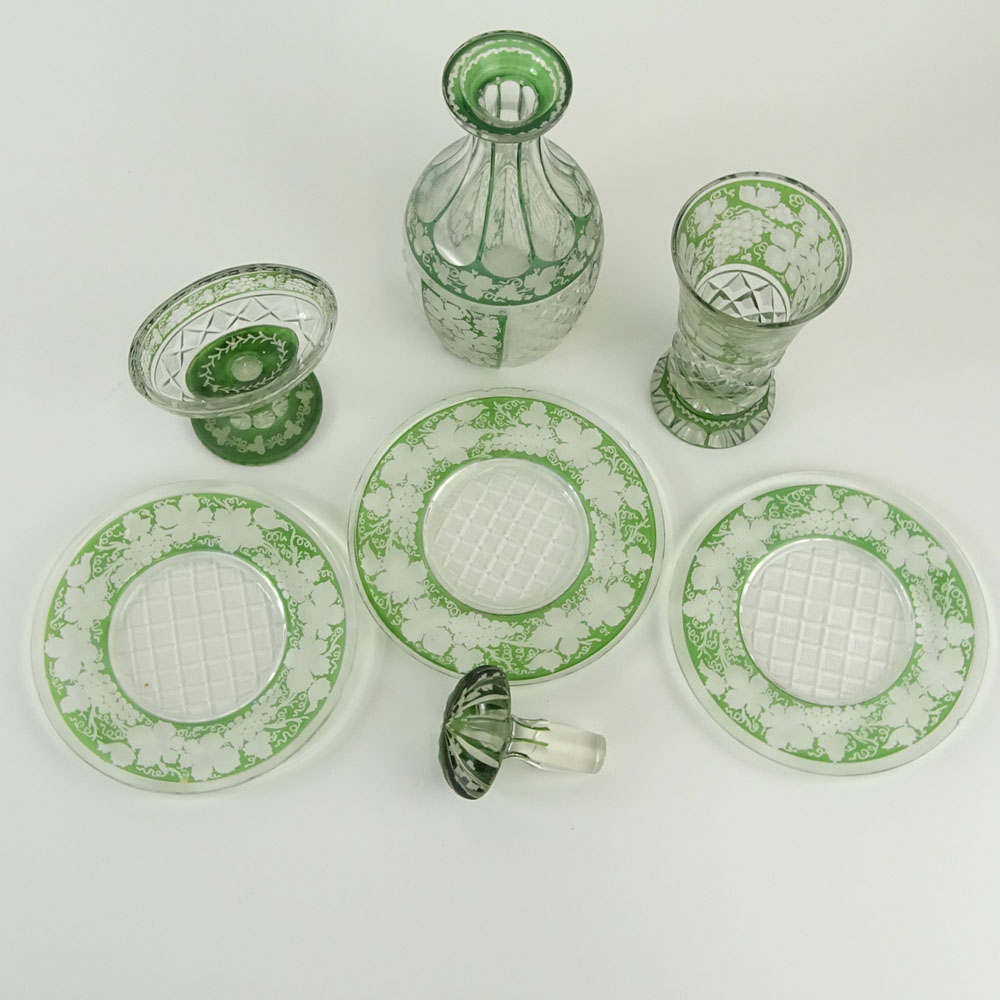 Collection of 19th Century Etched Glass.