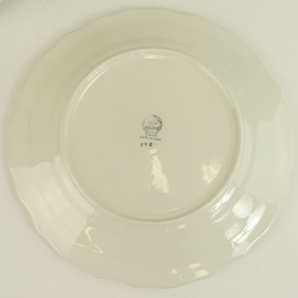 14 Este Ceramiche Porcellane Hand painted porcelain plates.