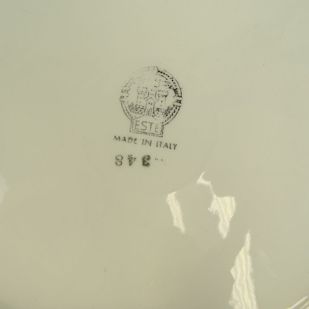 14 Este Ceramiche Porcellane Hand painted porcelain plates.