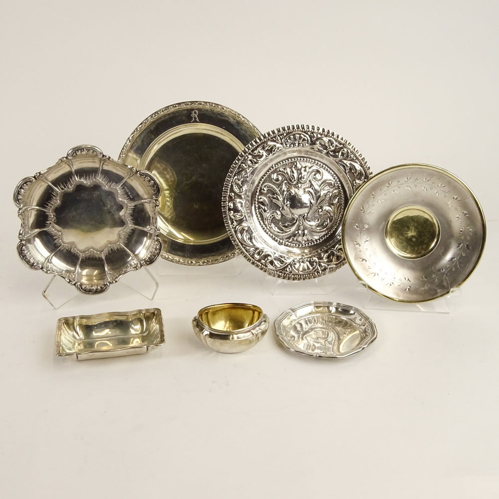 Antique Seven (7) Piece Lot of German 800 Silver Tabletop items.