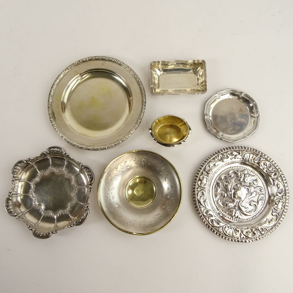 Antique Seven (7) Piece Lot of German 800 Silver Tabletop items.