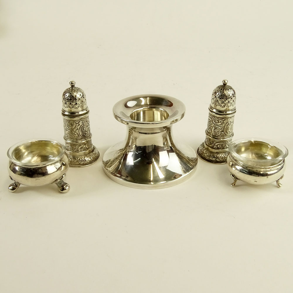 Lot of 5 Antique German Silver Tabletop items.