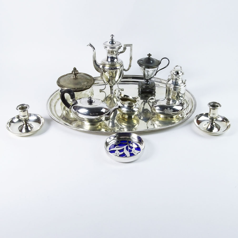 Miscellaneous Lot of Vintage Silver Plate 11 Tabletop Items.