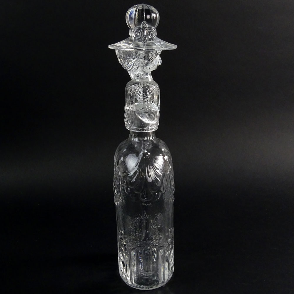 Rosenthal Winblad Glass Figural Decanter. In 48 original Box.