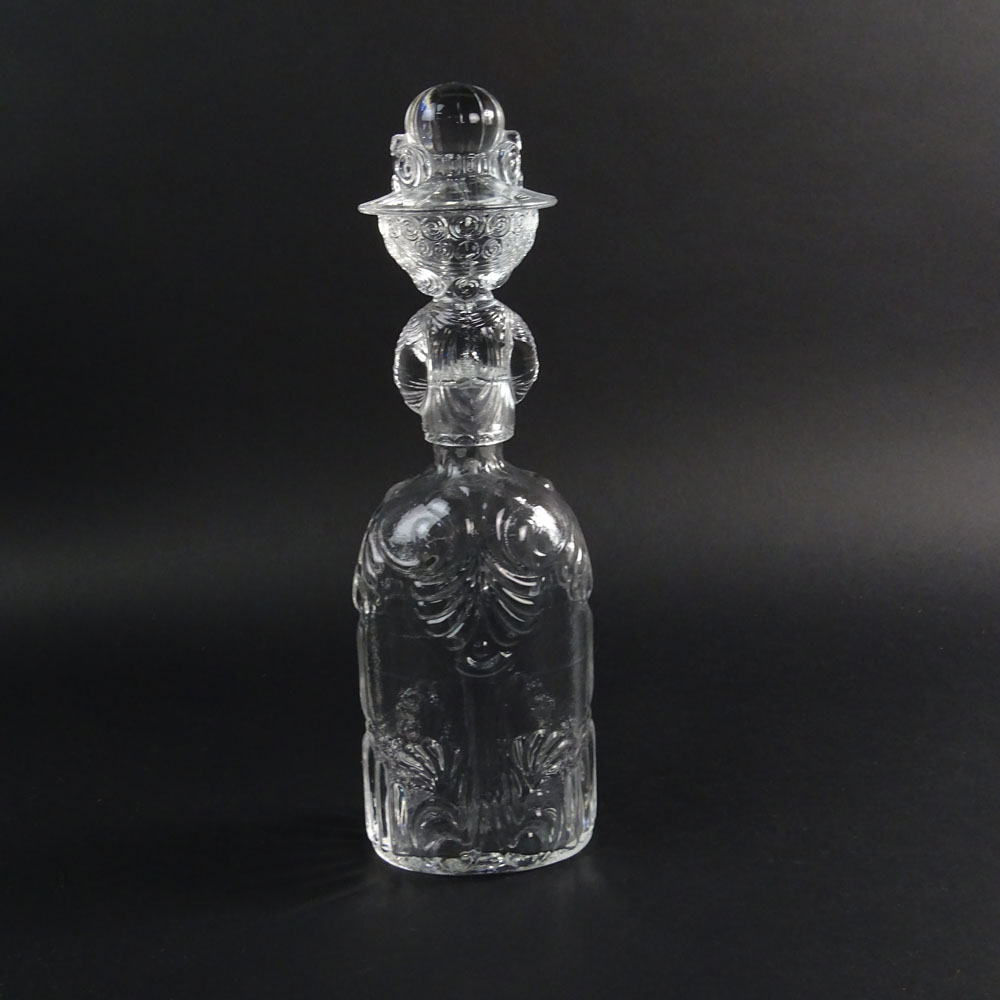 Rosenthal Winblad Glass Figural Decanter. In 48 original Box.