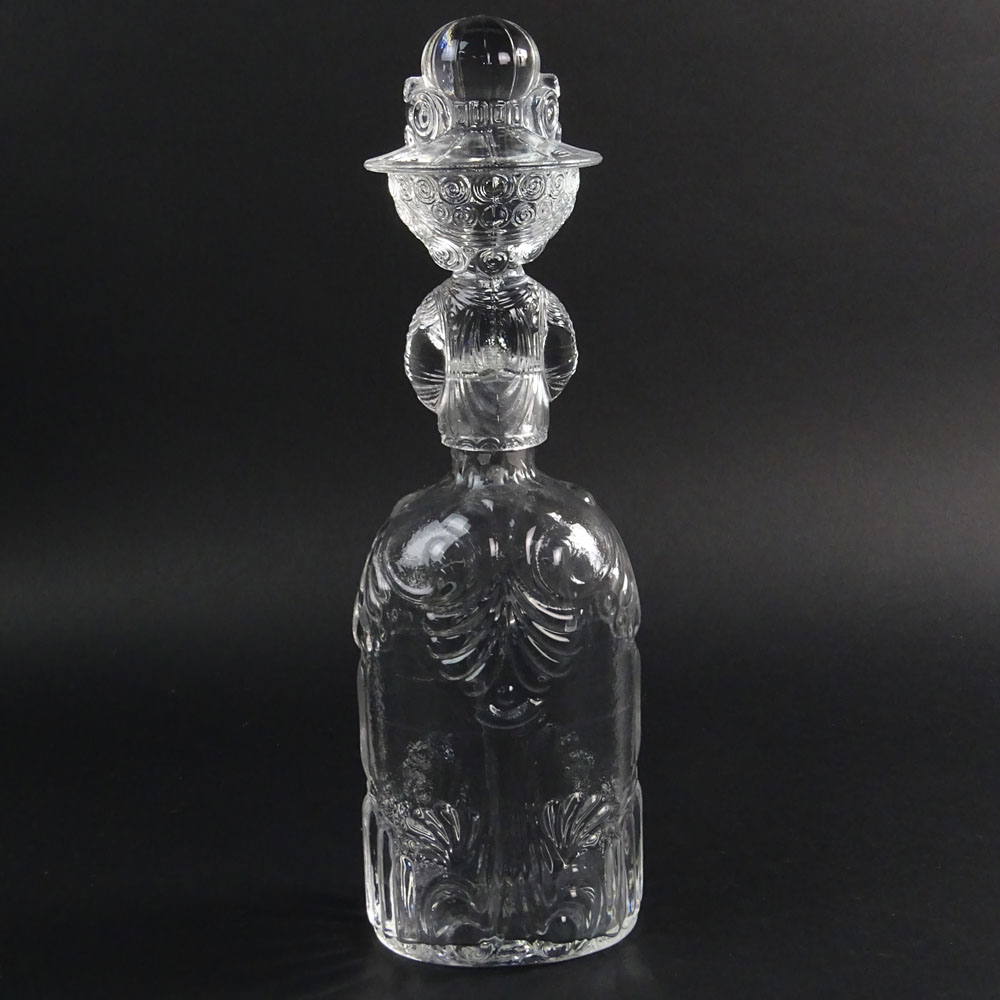 Rosenthal Winblad Glass Figural Decanter. In 48 original Box.