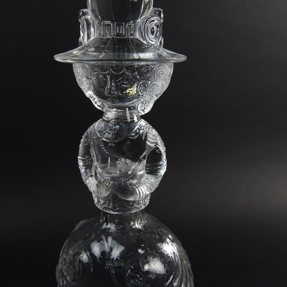 Rosenthal Winblad Glass Figural Decanter. In 48 original Box.