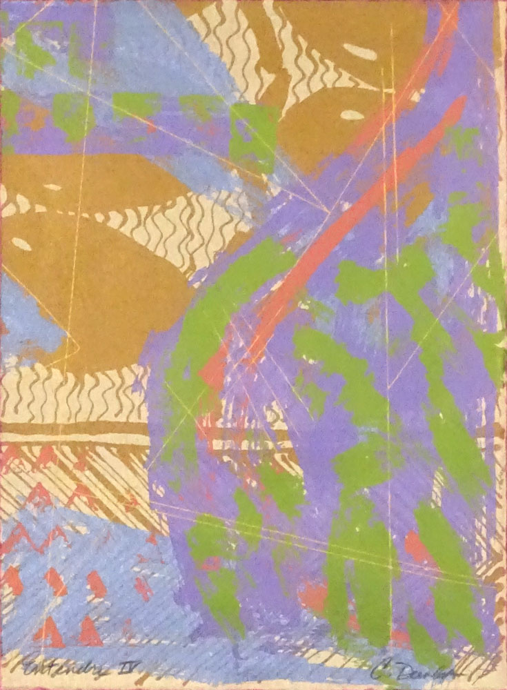 Harris Strong, America  (1920-2006)  Mixed media "Abstract". 