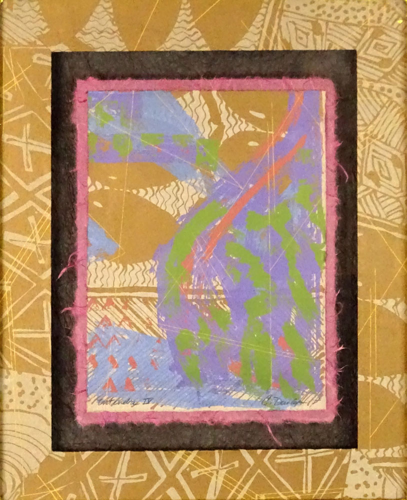 Harris Strong, America  (1920-2006)  Mixed media "Abstract". 