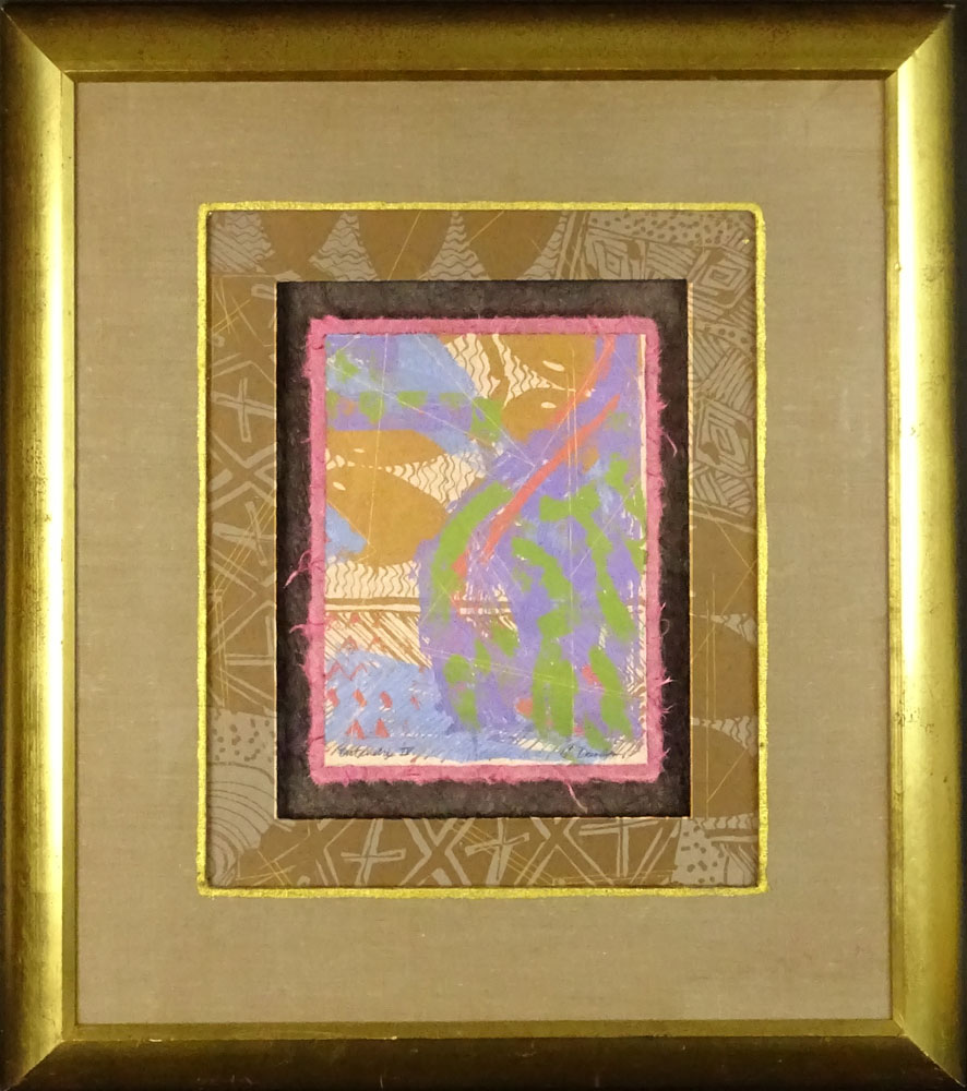 Harris Strong, America  (1920-2006)  Mixed media "Abstract". 