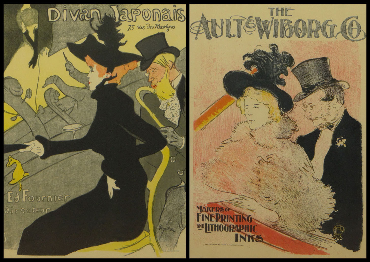 after: Henri de Toulouse-Lautrec, French (1864-1901) Color Lithographs "Divan Japonais" 