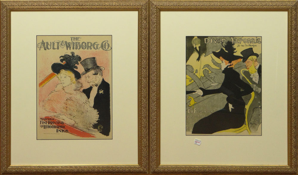 after: Henri de Toulouse-Lautrec, French (1864-1901) Color Lithographs "Divan Japonais" 