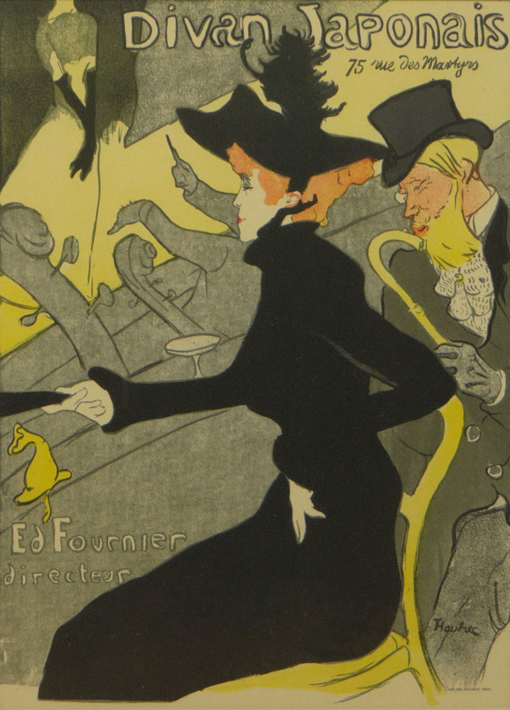 after: Henri de Toulouse-Lautrec, French (1864-1901) Color Lithographs "Divan Japonais" 