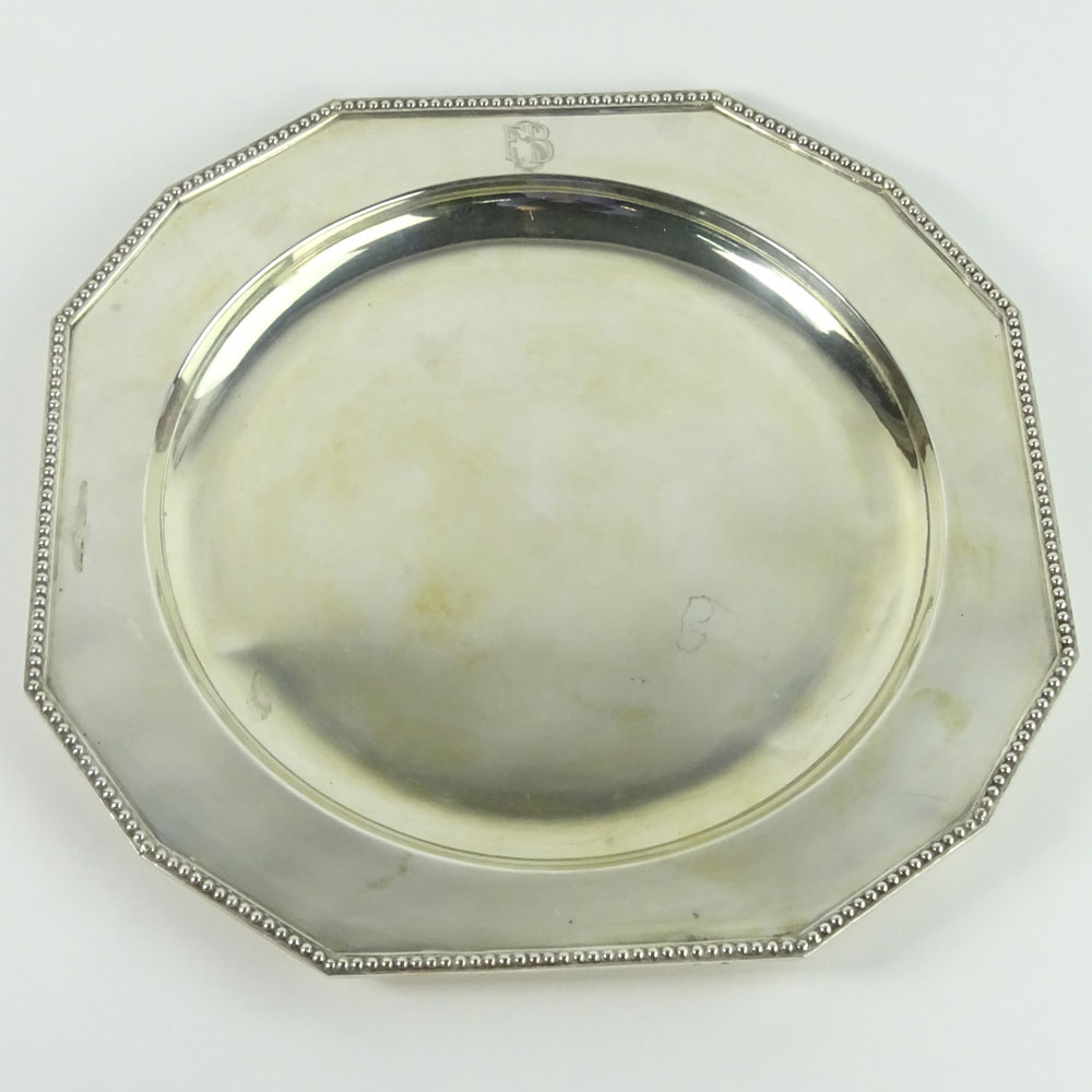 Antique German 800 Silver Tray. Signed 800, German Hallmarks.
