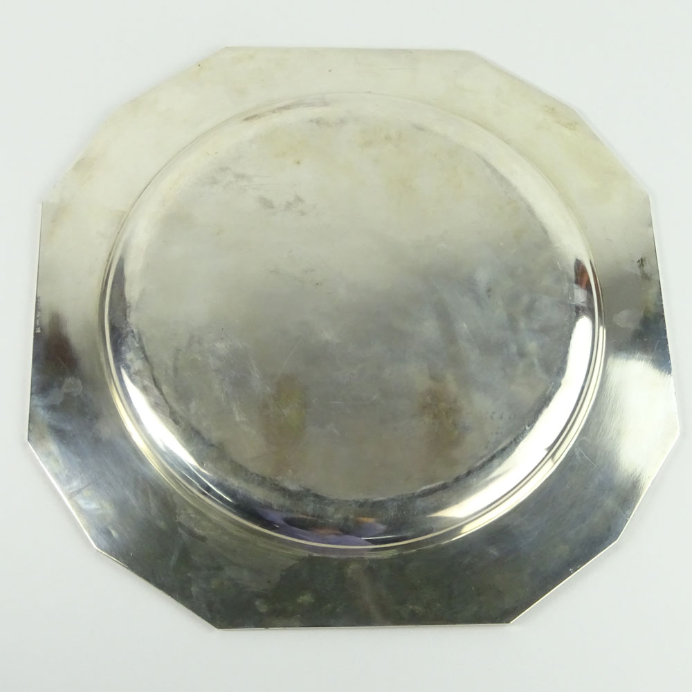 Antique German 800 Silver Tray. Signed 800, German Hallmarks.