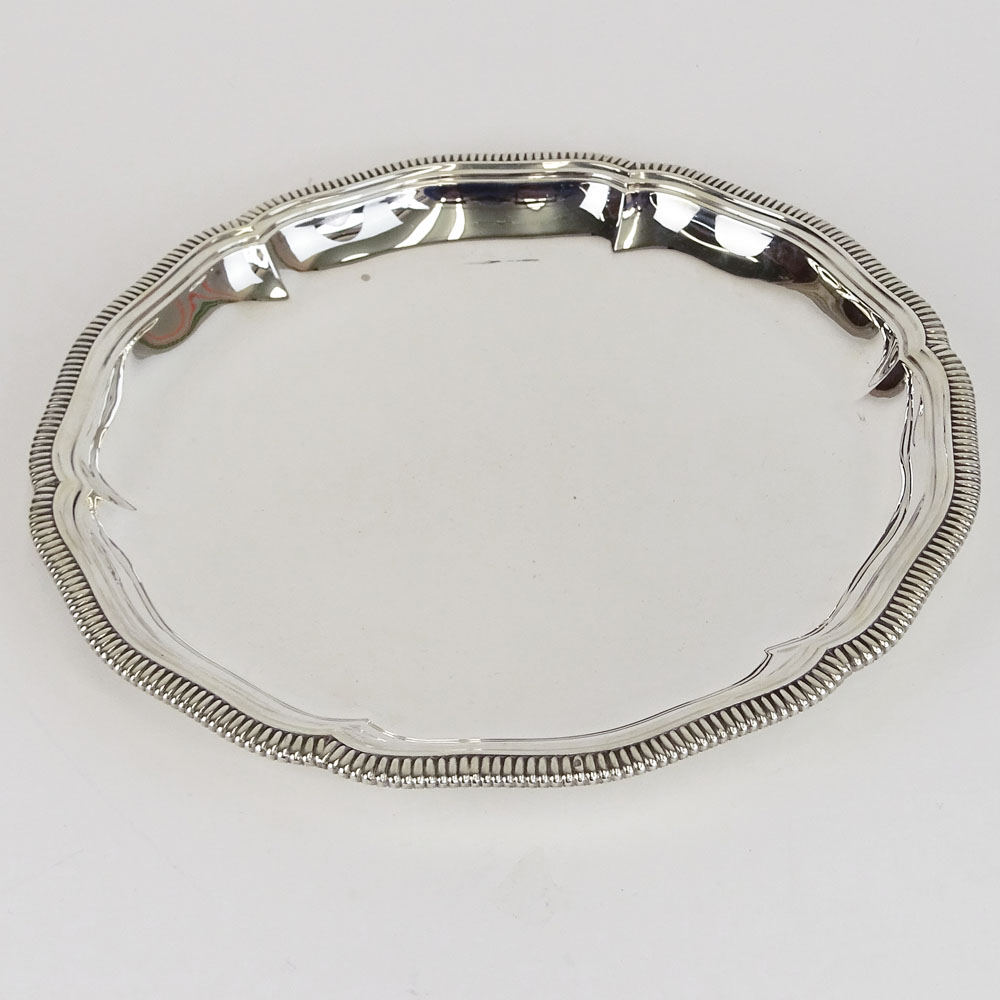 Vintage French Puiforcat Silver Tray. Signed Puiforcat, (Minerva) touch mark, (E-baton-P).