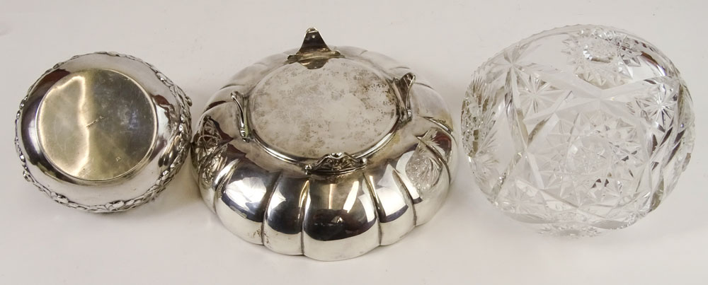 Lot of Three (3) German 800 Silver Table Top Items.