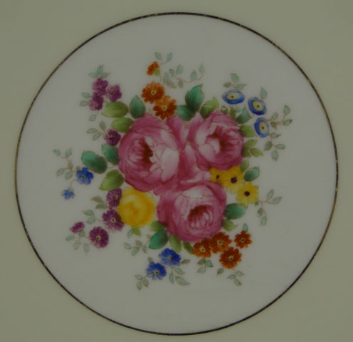 Set of Twelve (12) Royal Cauldon #V3669 Pattern Porcelain Dinner/Service Plates