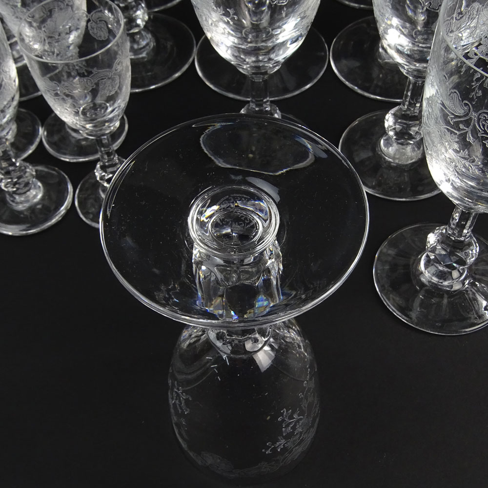 Thirty (30) Pieces St Louis "Cleo" Crystal Stemware. 