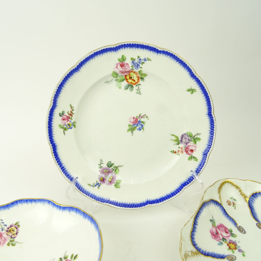 Assorted 13 Piece Collection of 18/19th Century Sevres Porcelain.