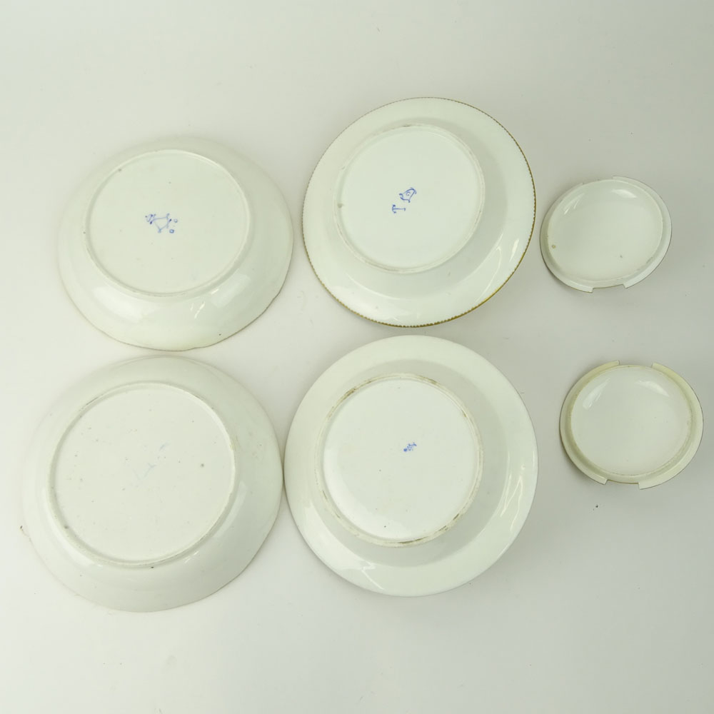 Collection of Four (4) 18th Century Sevres Porcelain Covered Butter Dishes and bowls.