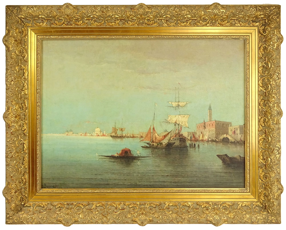 Antoine Bouvard, French (1870-1956) Oil on canvas "Venetian Canal" Signed lower left Bouvard.