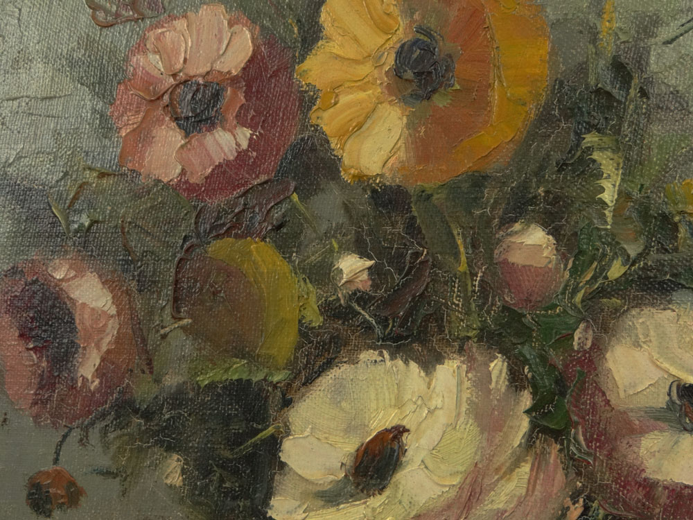 19/20th Century Continental School Oil on Panel "Still Life with Ham" S
