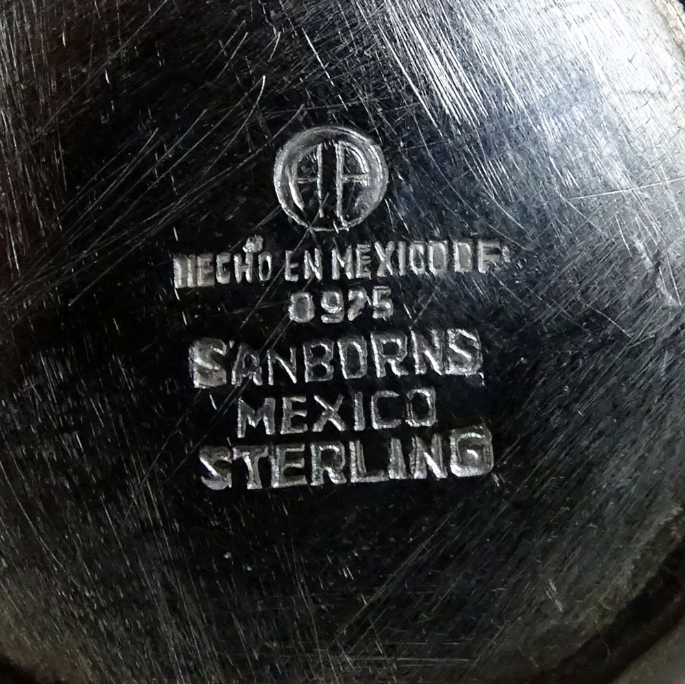 Vintage Mexican Sanborns 975 Silver Fifteen (15) Piece Assembled Punch Service.