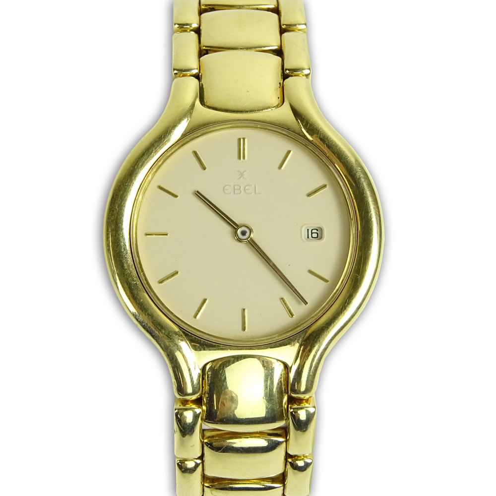 Vintage Ebel Beluga 18 Karat Yellow Gold Quartz Movement Watch.