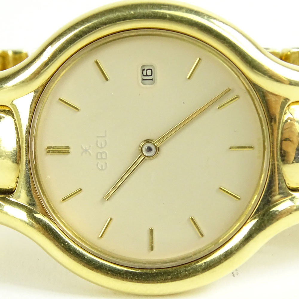 Vintage Ebel Beluga 18 Karat Yellow Gold Quartz Movement Watch.