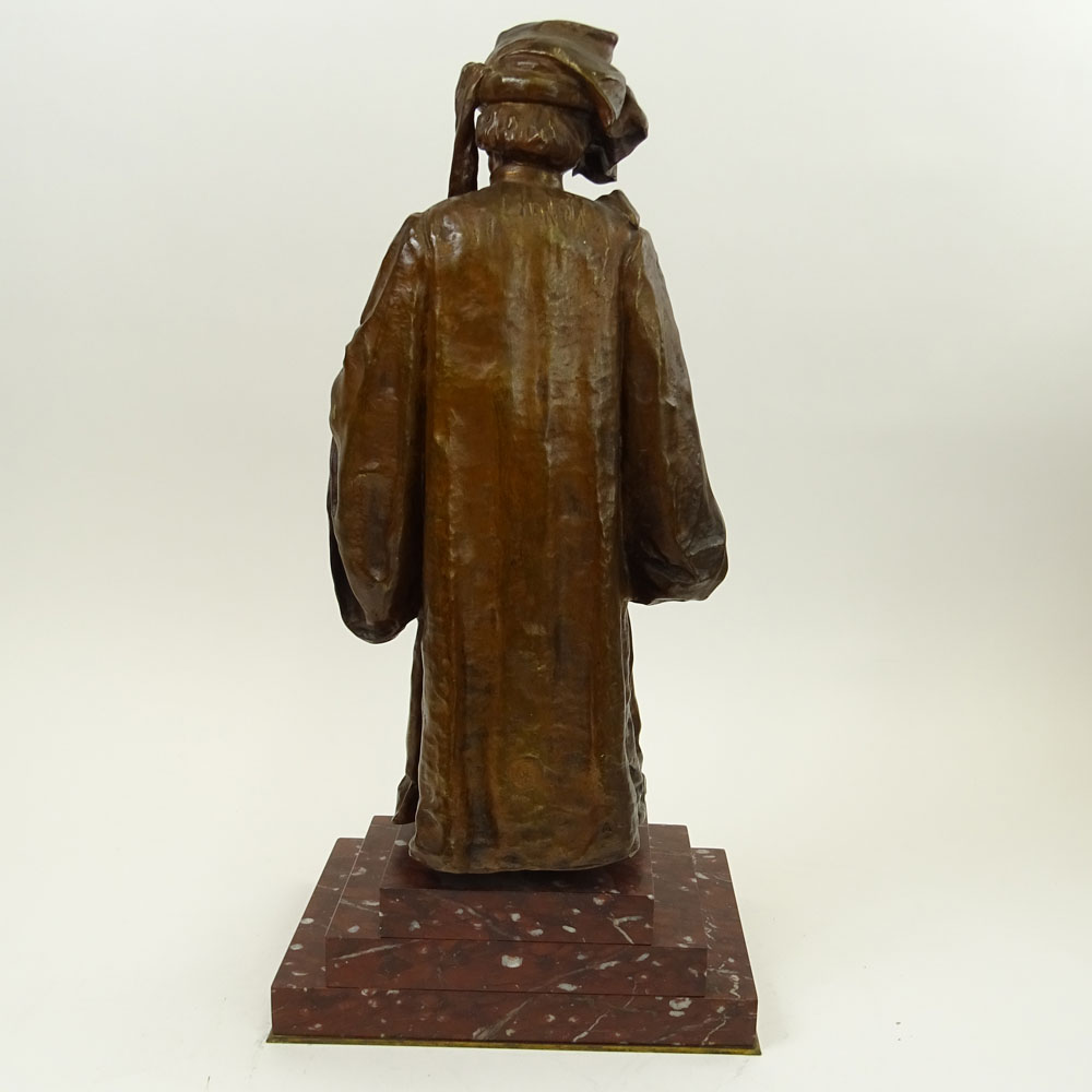 after: Renzo Colombo, Italian (1856-1885) Bronze with patina "Judge at the Council of Ten Venice".