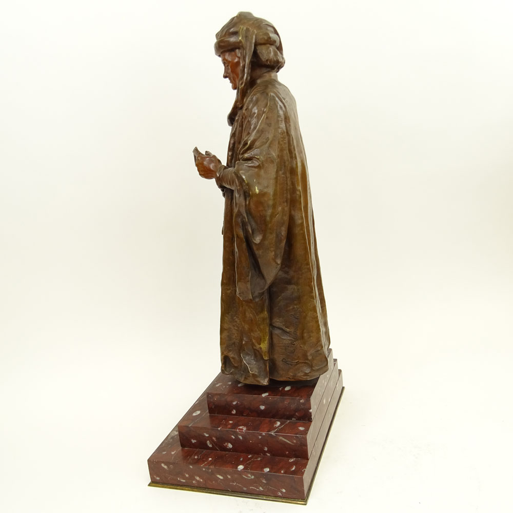 after: Renzo Colombo, Italian (1856-1885) Bronze with patina "Judge at the Council of Ten Venice".