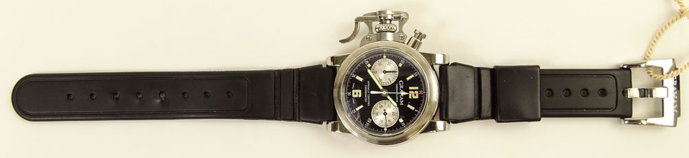 Men's Graham Chrono Fighter Stainless Steel Automatic Movement Chronograph Watch.