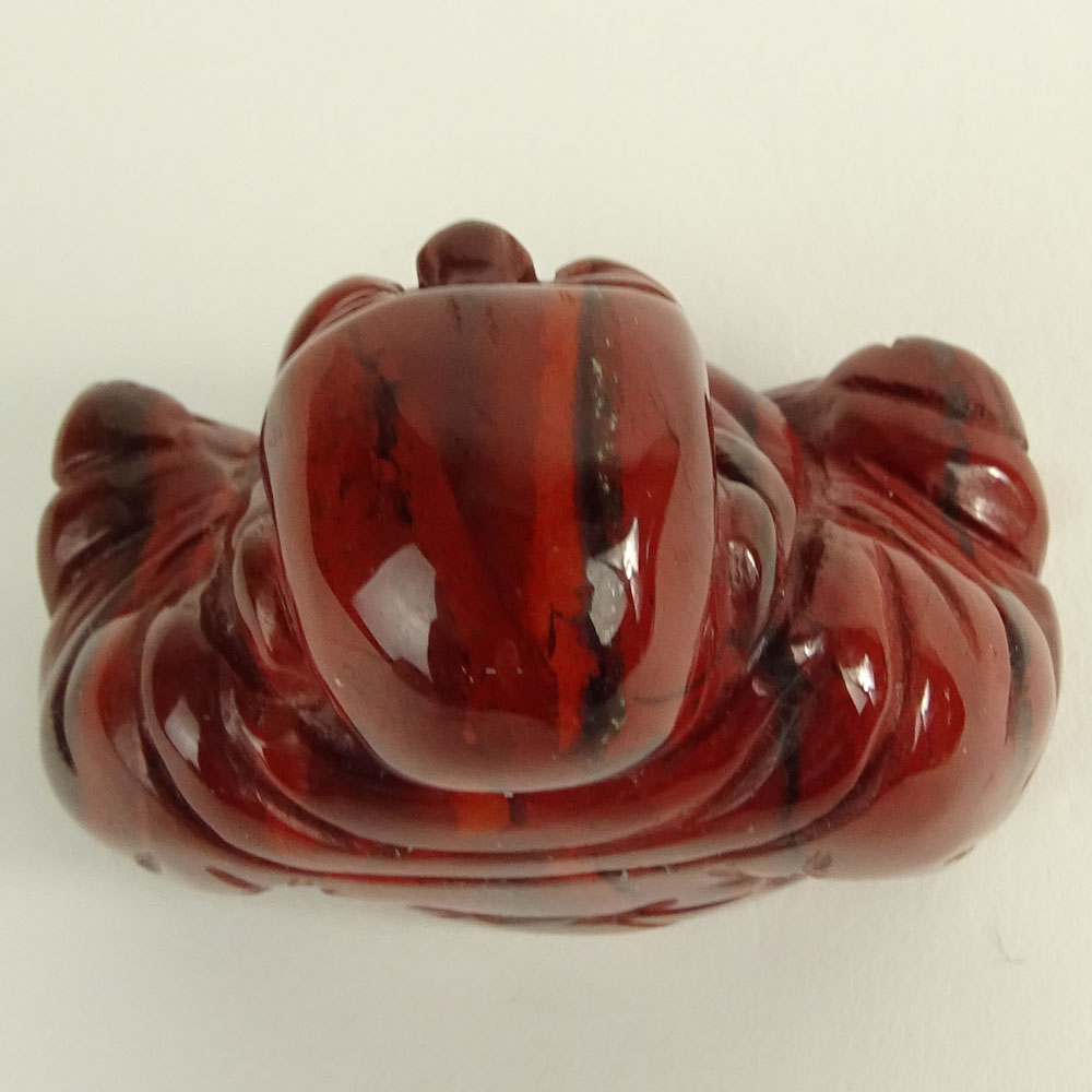 GIA Certified Chinese Chalcedony Jasper Carving of Buddha.