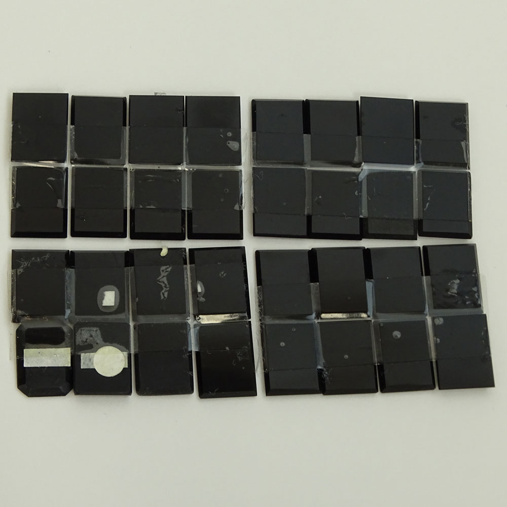 Collection of Two (2) Boxes of Intaglio Carved Onyx Squares.