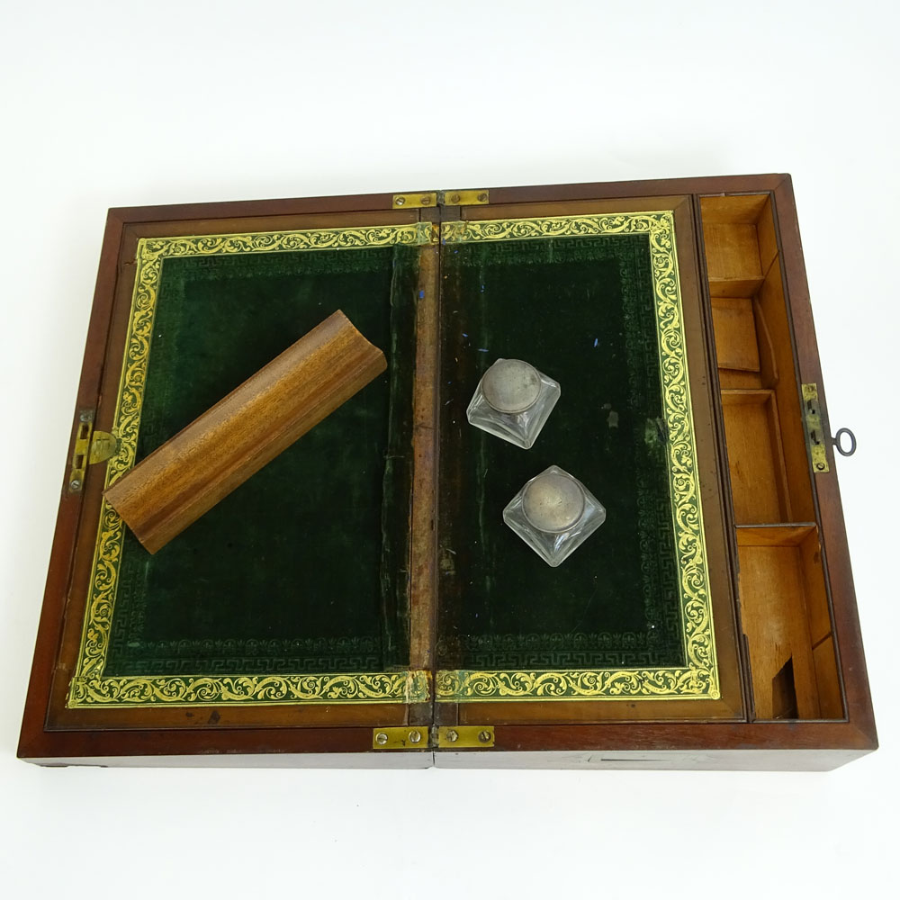 19th Century English Mahogany Lap Desk.