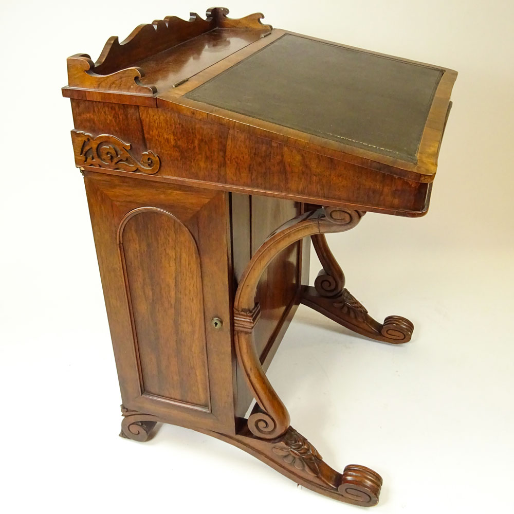 Antique English Rosewood Davenport Desk.