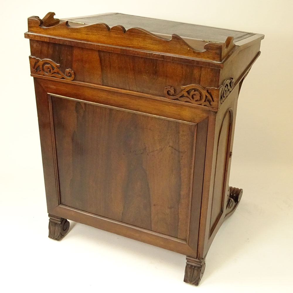 Antique English Rosewood Davenport Desk.