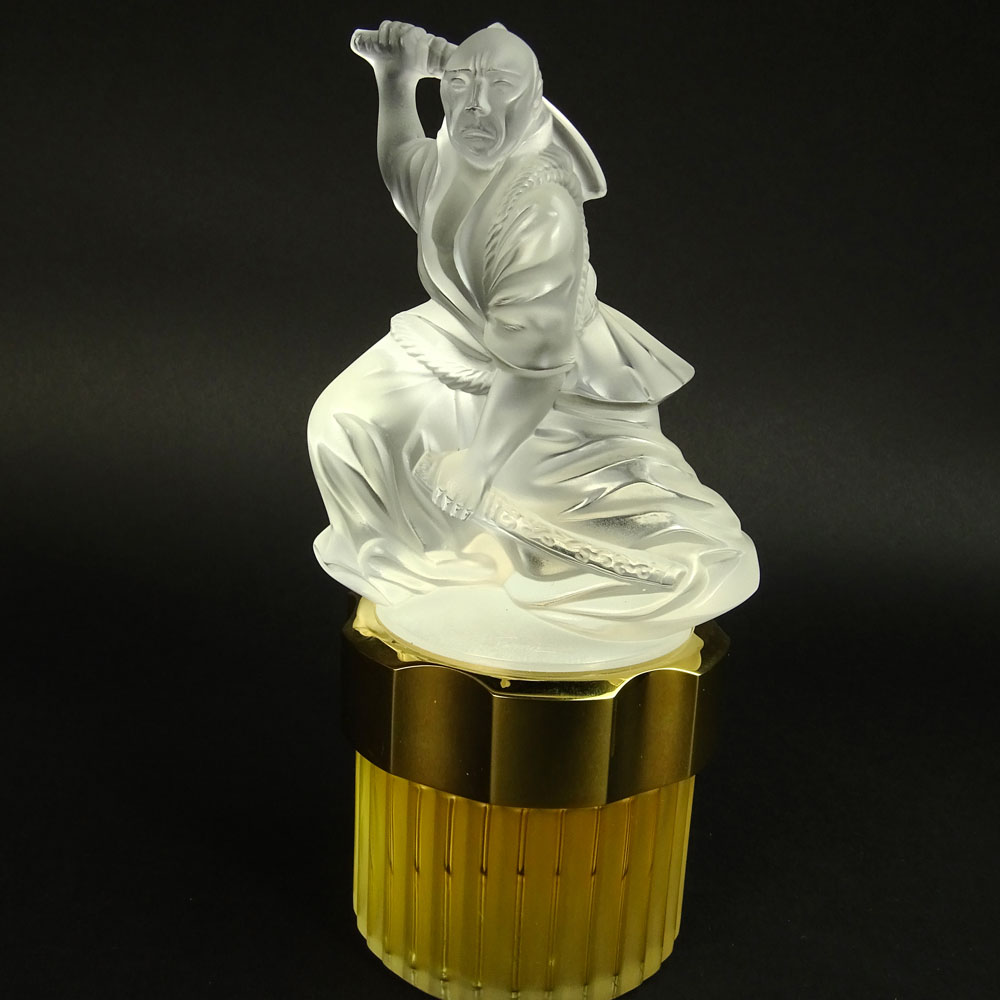 Boxed Lalique 3.3 fl. oz Pour Homme Eau de Parfum Samurai Bottle.