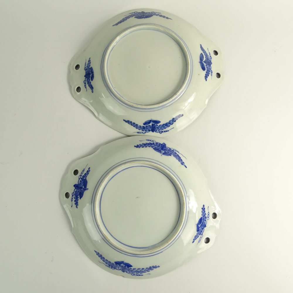 Pair of Vintage Imari Porcelain Serving Dishes. Unsigned.