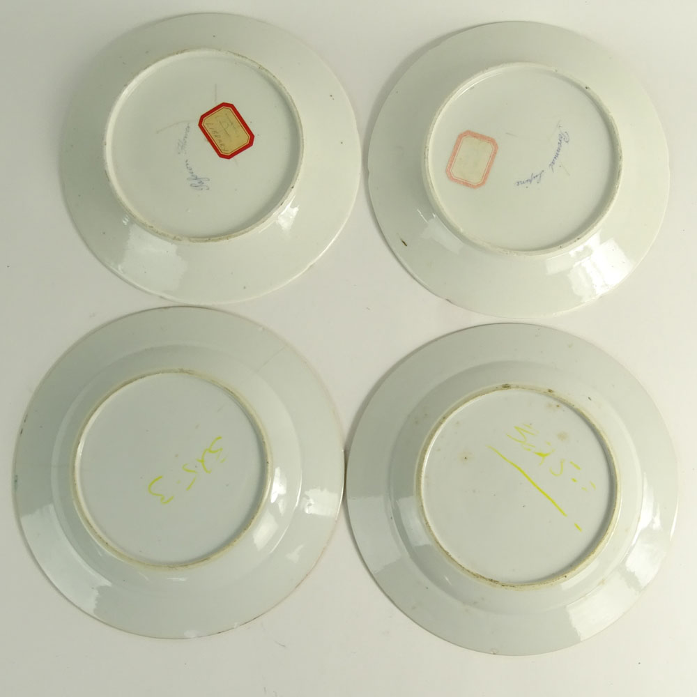 Lot of Four (4) Continental Hand Painted Porcelain Cabinet Plates.