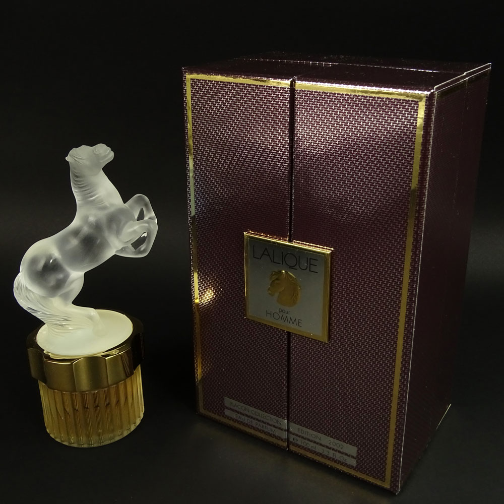 Boxed Lalique 3.3 fl. oz Pour Homme Eau de Parfum Pour Cheval Bottle.