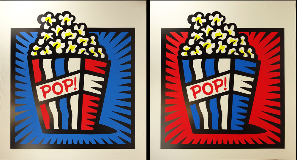 Burton Morris, American (born 1964) Two (2) Color Silkscreens, American Pop. 