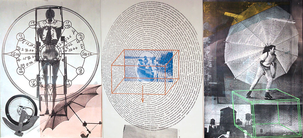 Robert Rauschenberg, 1968 Tryptic Photolithograph on paper "Visual Autobiography".