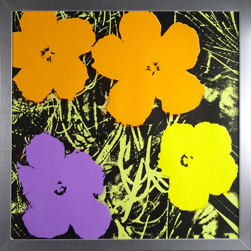 attributed to: Andy Warhol, American (1928-1987) Screenprint in colors on wove paper "Flowers".