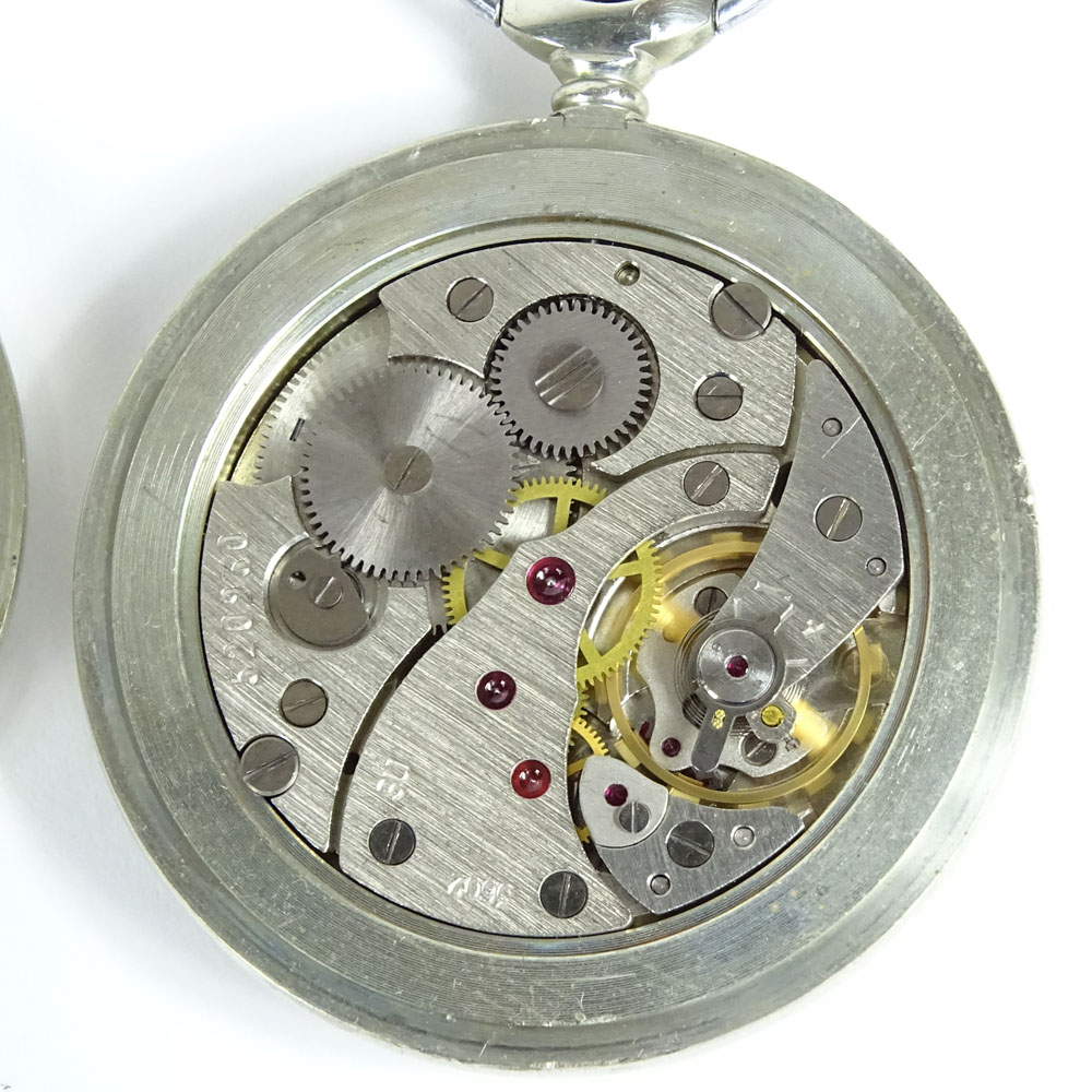 Vintage Hand painted Erotic Open Face Pocket watch. Chased woodland scene on back of case.