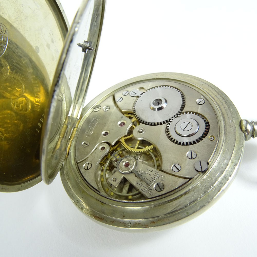 Vintage Doxa Hand painted Erotic Open Face Pocket watch.