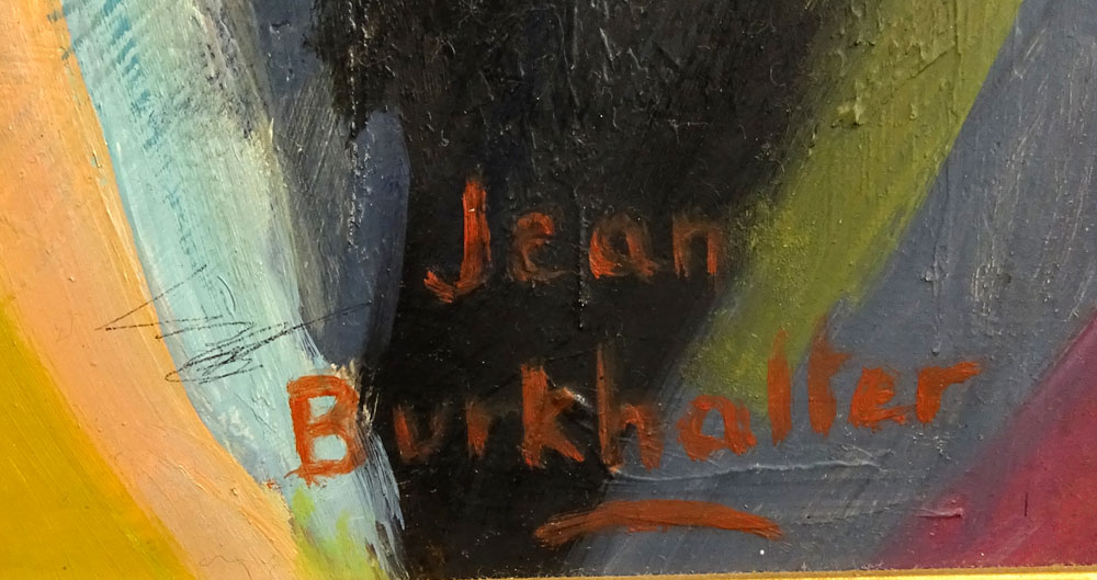 Jean Burkhalter, French (1895-1981) Oil on board "Dancers" 