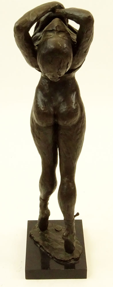 Enzo Plazzotta, Italian (1921-1981) Bronze Sculpture "Dancer Undressing"