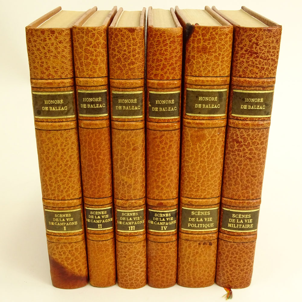 Six (6) Volumes of the Oevres Completes de Honore De Balzac.